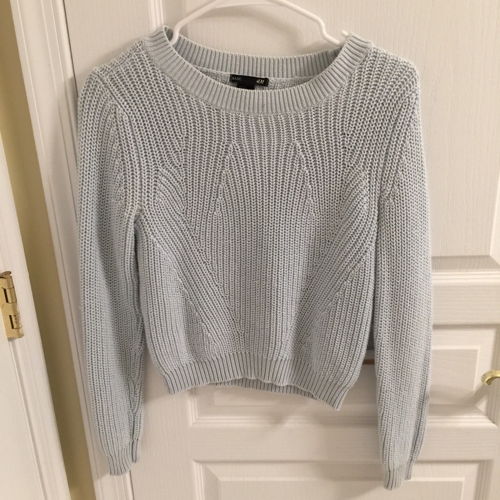 sky blue knit sweater (forever 21)